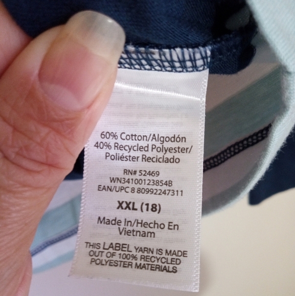 Wonder Nation striped long sleeve shirt bundle big boys size XXL 18 - Picture 4 of 7